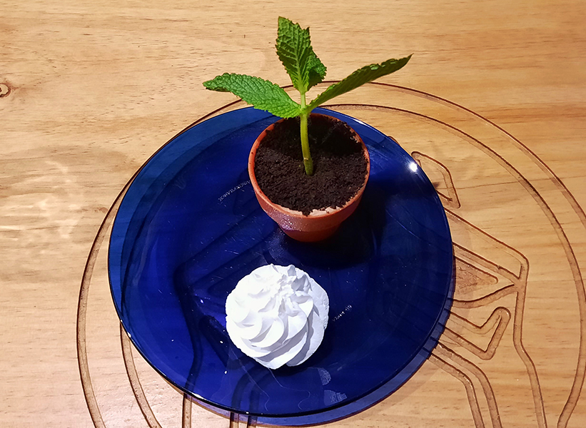 Postre temático de Groot.